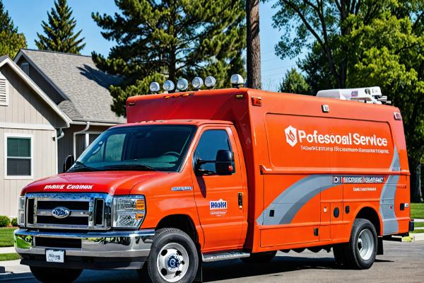 Mobile home repair service truck